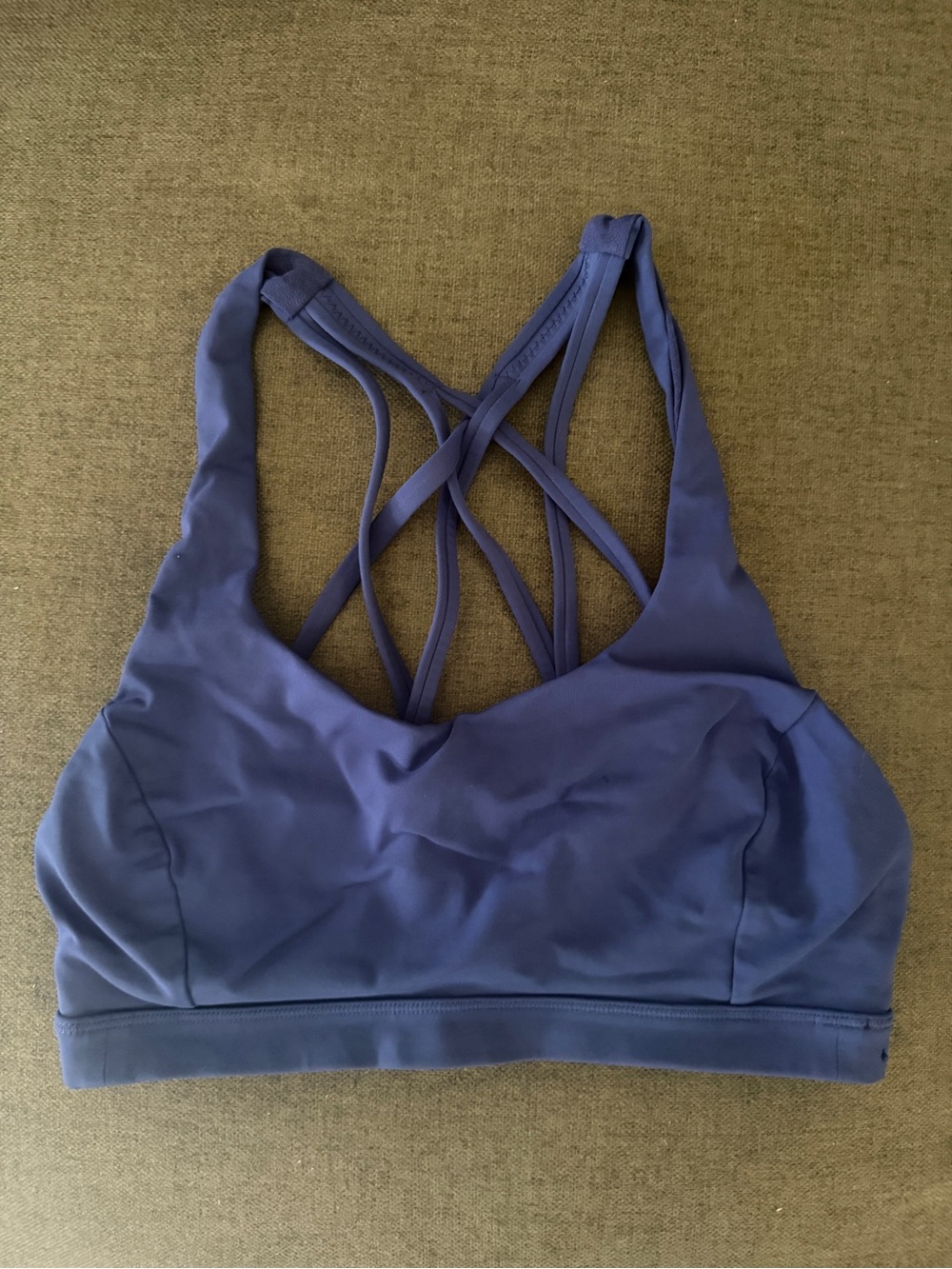 Blue lululemon athletica Strappy Back Sports Bra - size 4